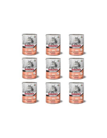 Morando Professional Gatto bocconcini di Salmone e Gamberetti 405 gr (9 pz)