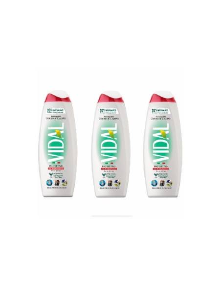 Vidal bagnoschiuma con antibatterico Menta e Lime 500 ml (3 pz)