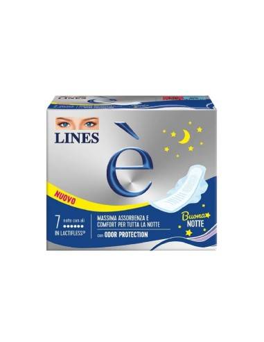 Lines E' assorbenti Lactifless notte con ali 7 pz