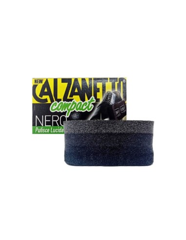Calzanetto Compact spugna autolucidante Nero