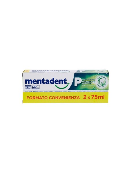 Mentadent P dentifricio Prevenzione Completa dual pack 2 x 75 ml