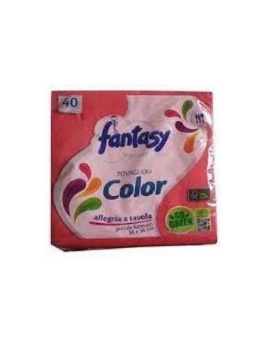 Fantasy tovaglioli Color Rossi 38 x 38 cm 40 pz