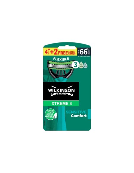 Wilkinson Xtreme3 rasoi usa e getta Flexible Sensitive Comfort 4 + 2 gratis