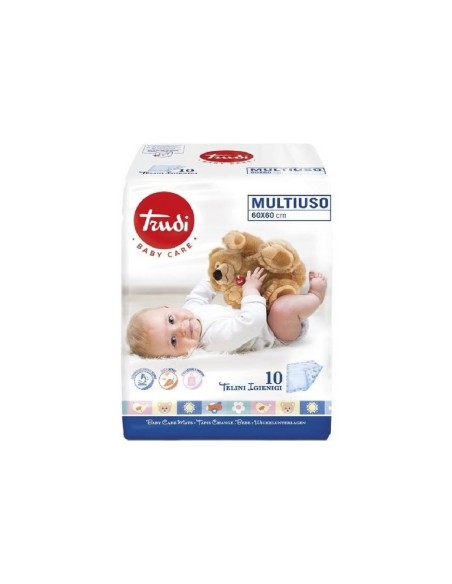 Trudi telino igienico 60 x 60 cm confezione da 10 pz