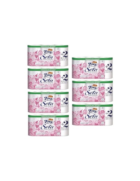 Foxy carta igienica Seta al Talco 4 rotoli + 2 gratis (7 pz)