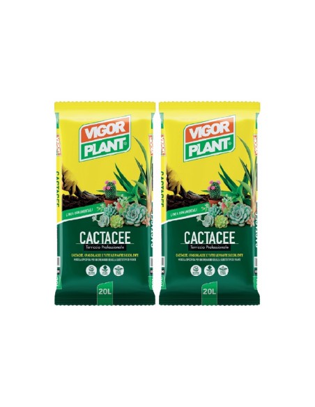 Vigorplant Terriccio per piante Cactacee 20 lt (2 pz)